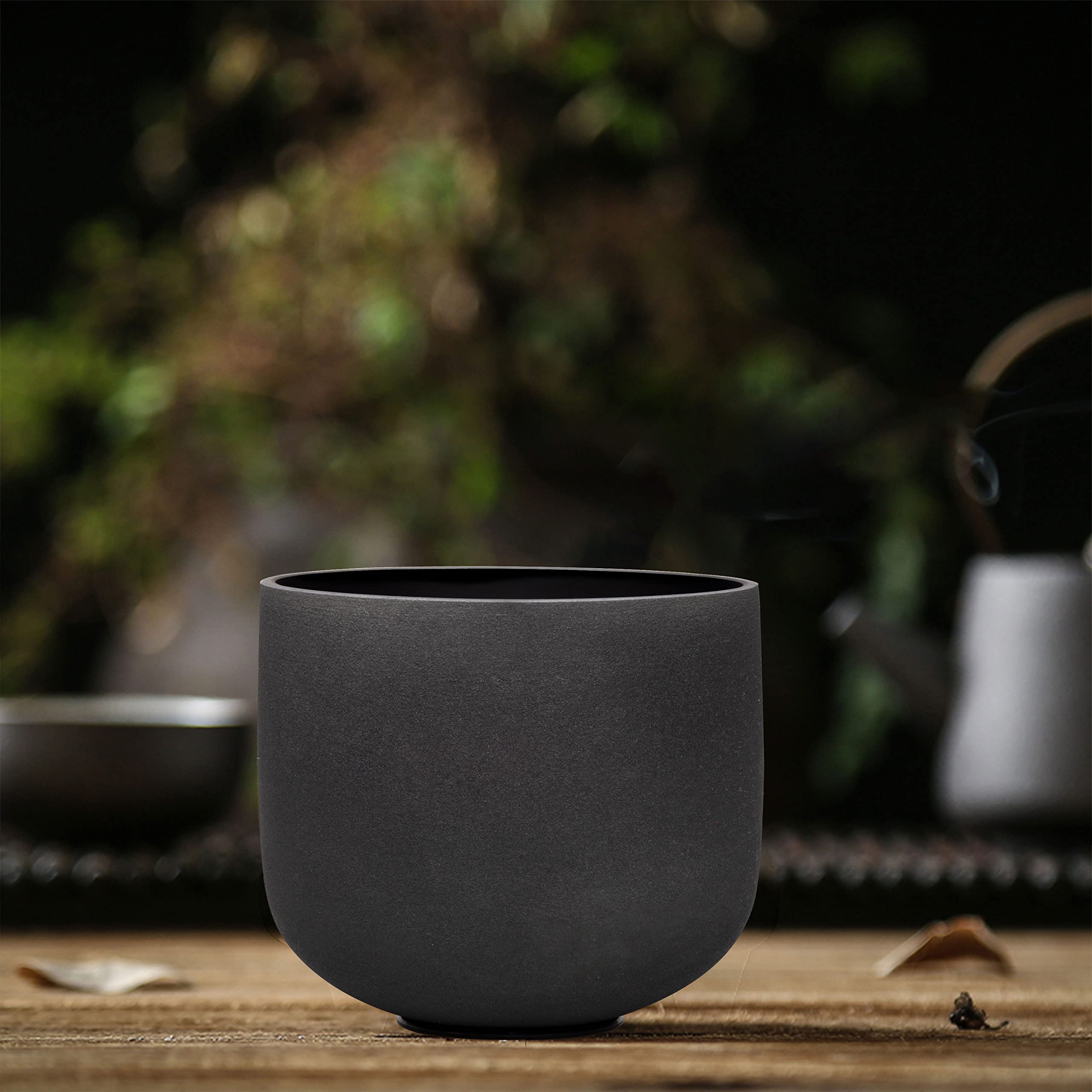 TOPFUND Black F# Note Crystal Singing Bowl Thymus Chakra 10 inch with Heavy Duty Carrying Case and Singing Bowl Mallet Suede Striker - TOPFUND Crystal Singing Bowl