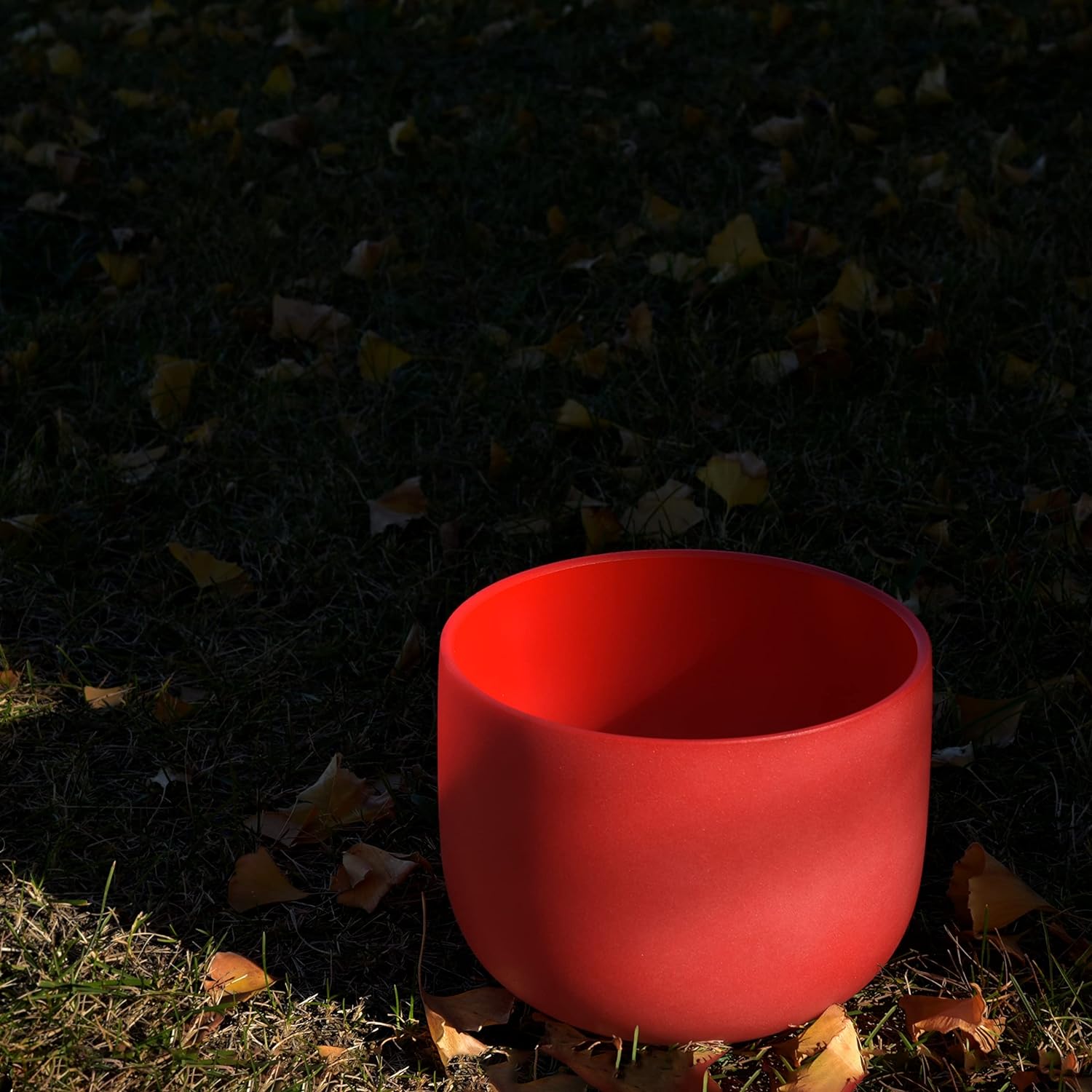 TOPFUND Red C Note Crystal Singing Bowl Root Chakra 8 inch - TOPFUND Crystal Singing Bowl