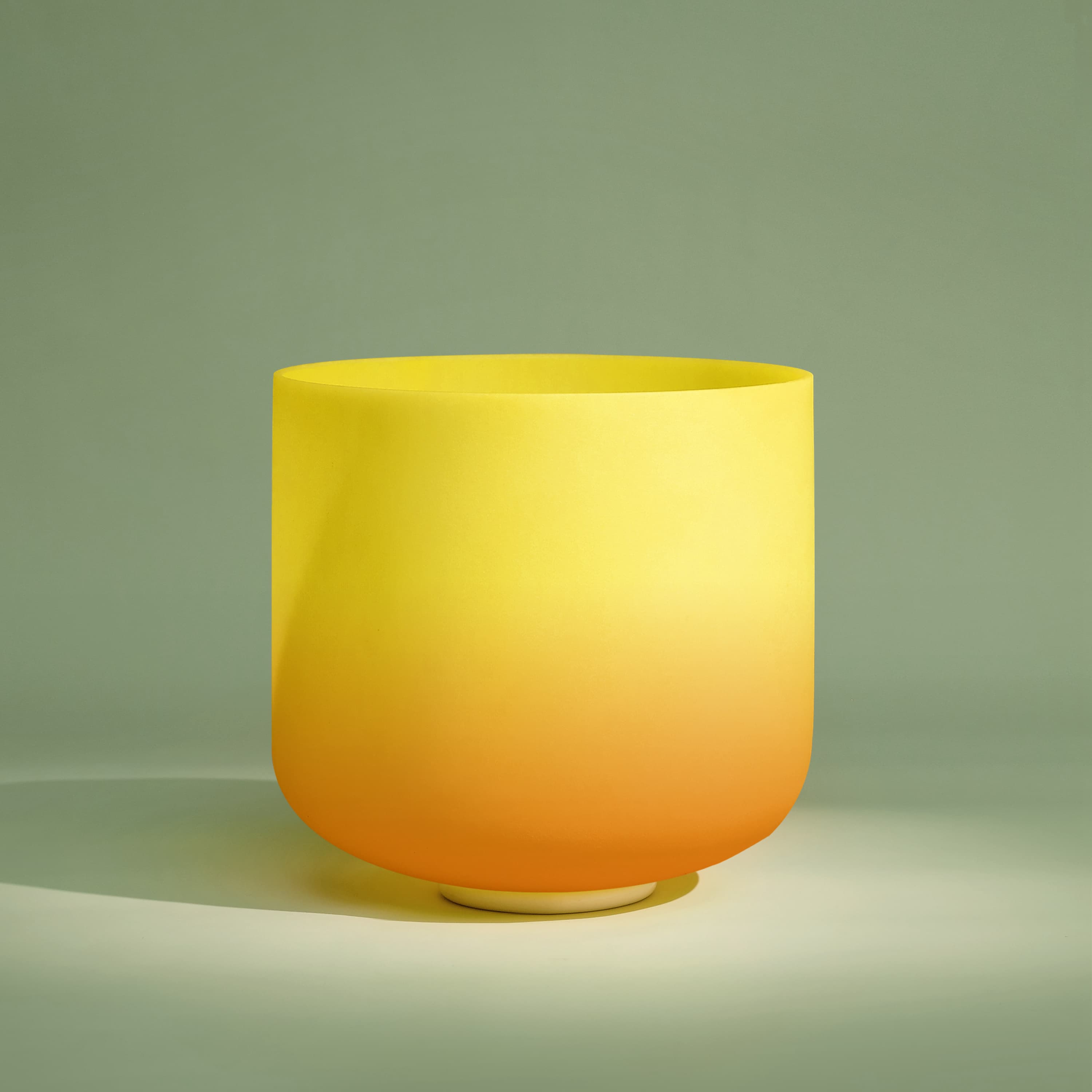 TOPFUND 440 hz Rainbow Orange-yellow E Note Crystal Singing Bowl Heart Chakra 8 inch - TOPFUND Crystal Singing Bowl