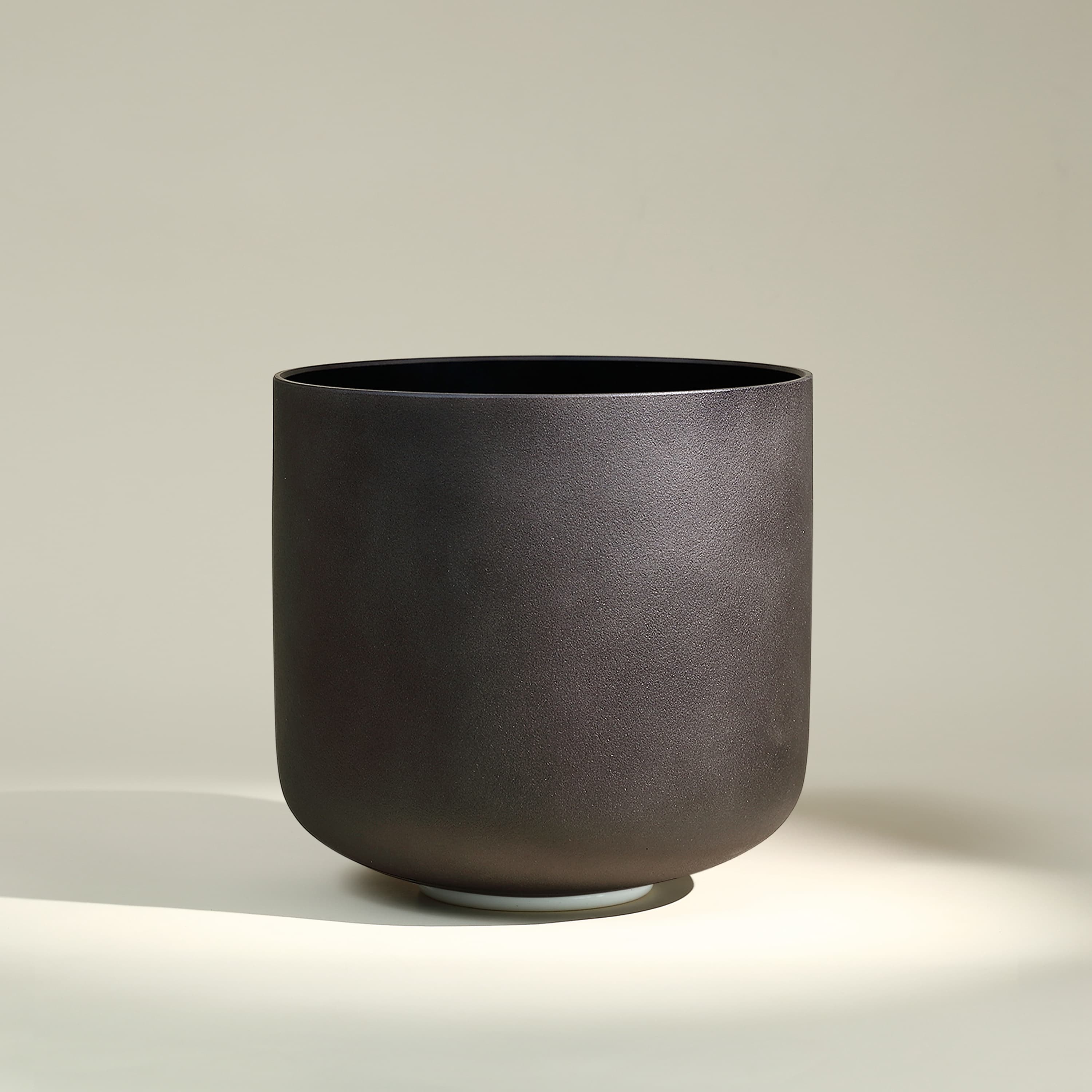 TOPFUND D# Note Black Crystal Singing Bowl 8 inch Navel Chakra - TOPFUND Crystal Singing Bowl