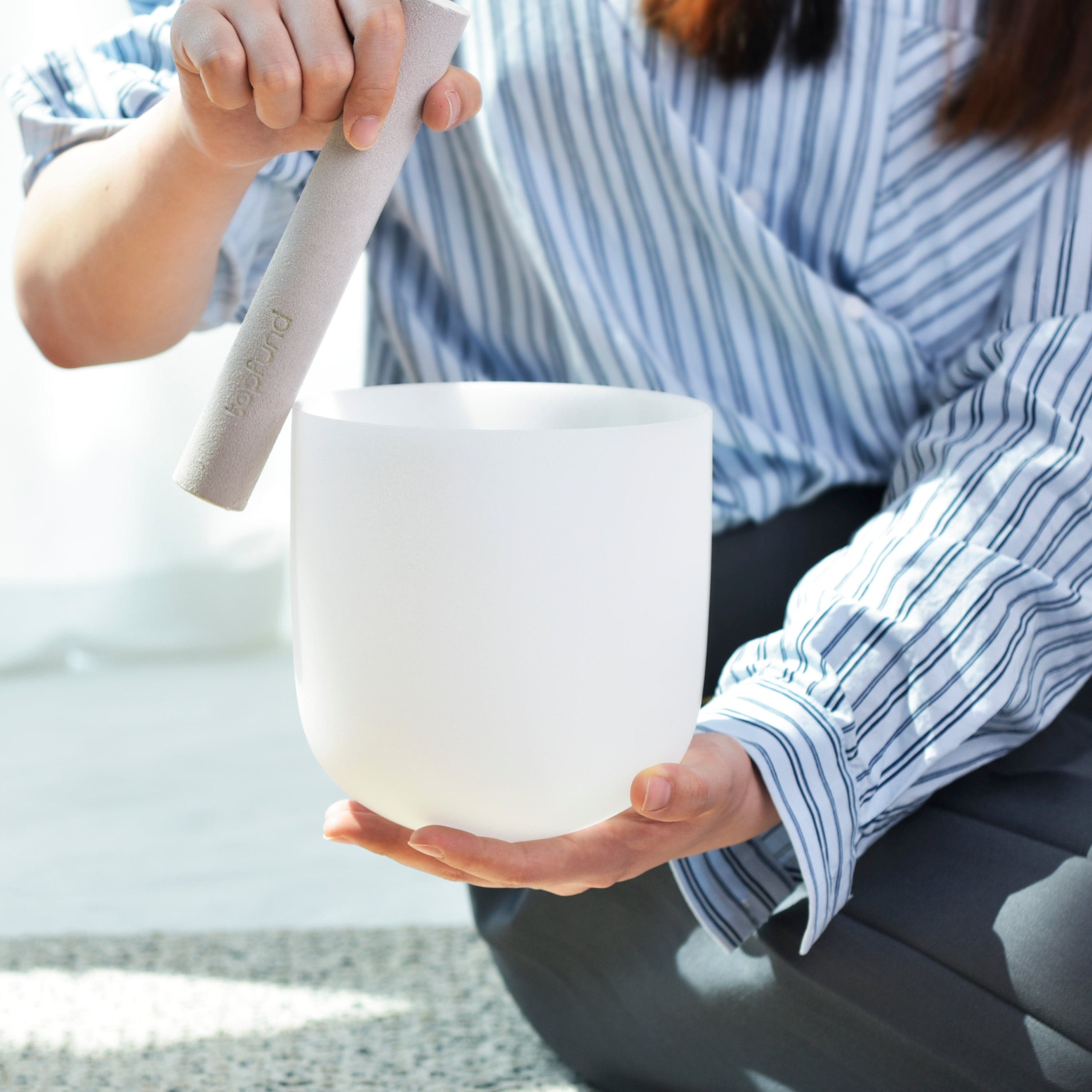 Crystal Singing Bowl Solfeggio Frequency 8 inch - TOPFUND Crystal Singing Bowl