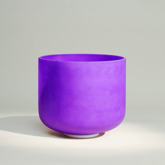 TOPFUND 8 inch Violet A# Note Pineal Chakra Crystal Singing Bowl - TOPFUND Crystal Singing Bowl