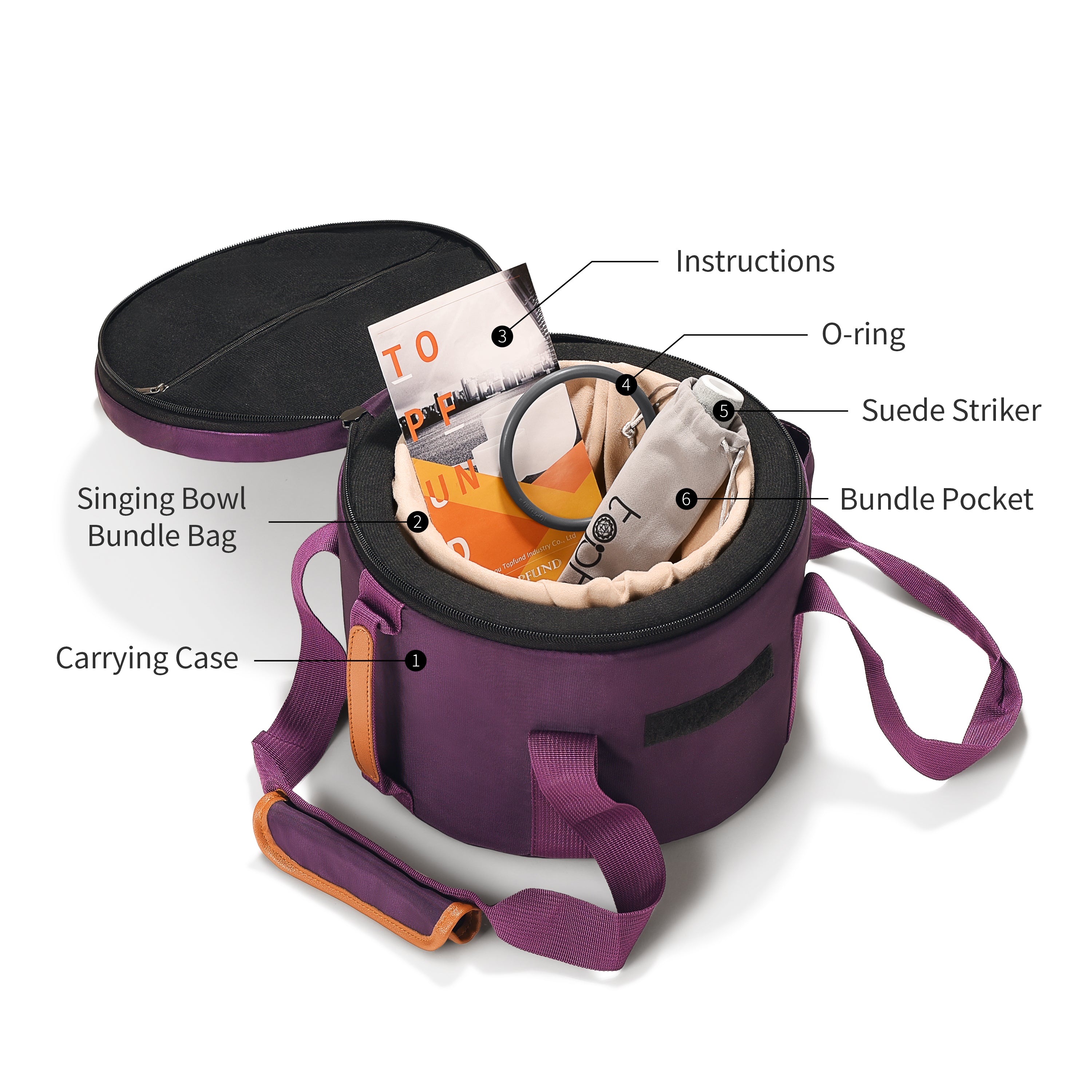 TOPFUND 7-10 inch Chakra Set of 4 Crystal Singing Bowls(7"A,8"F,9"C,10"G) - TOPFUND Crystal Singing Bowl