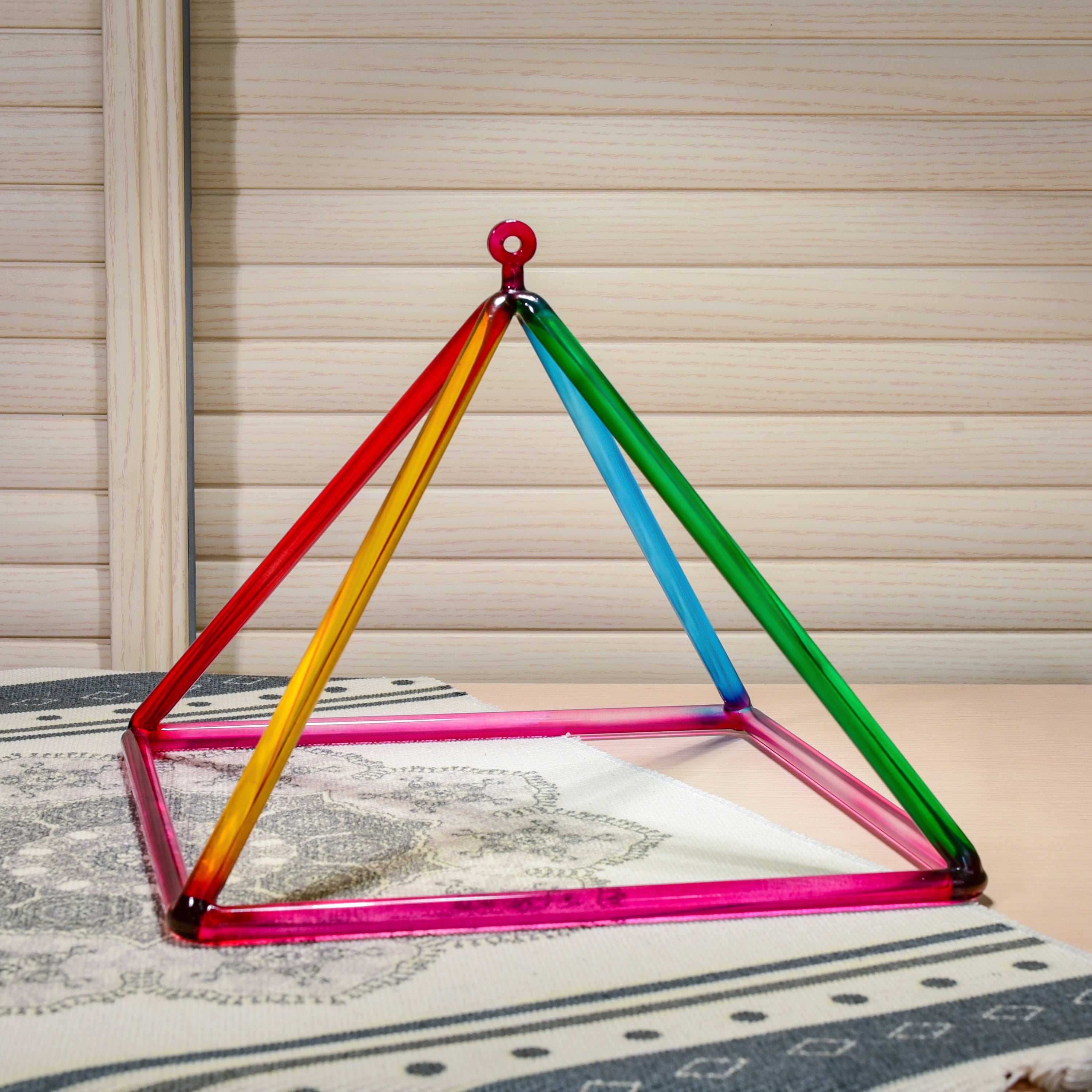 TOPFUND Rainbow Crystal Singing Pyramids - TOPFUND Crystal Singing Bowl