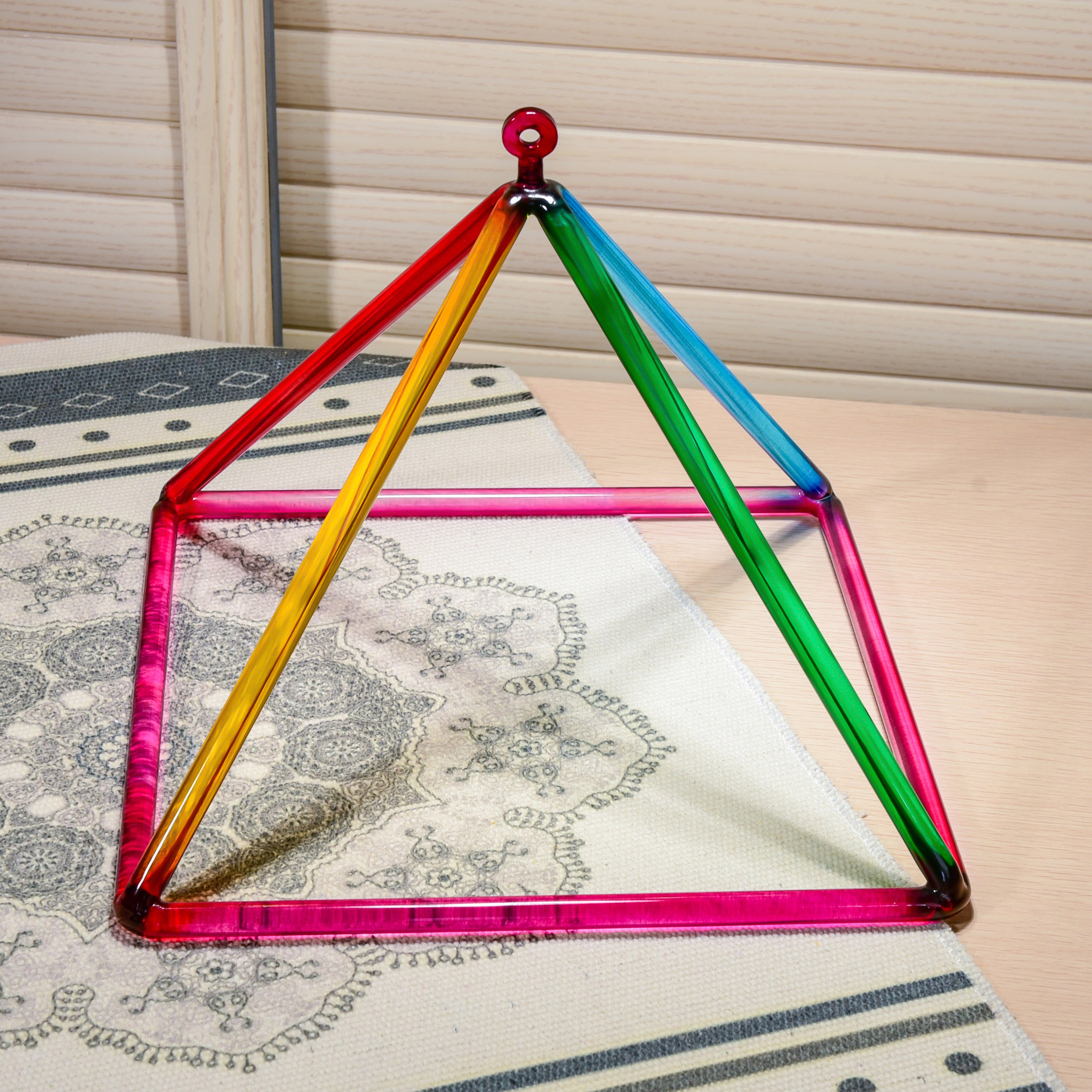 TOPFUND Rainbow Crystal Singing Pyramids - TOPFUND Crystal Singing Bowl