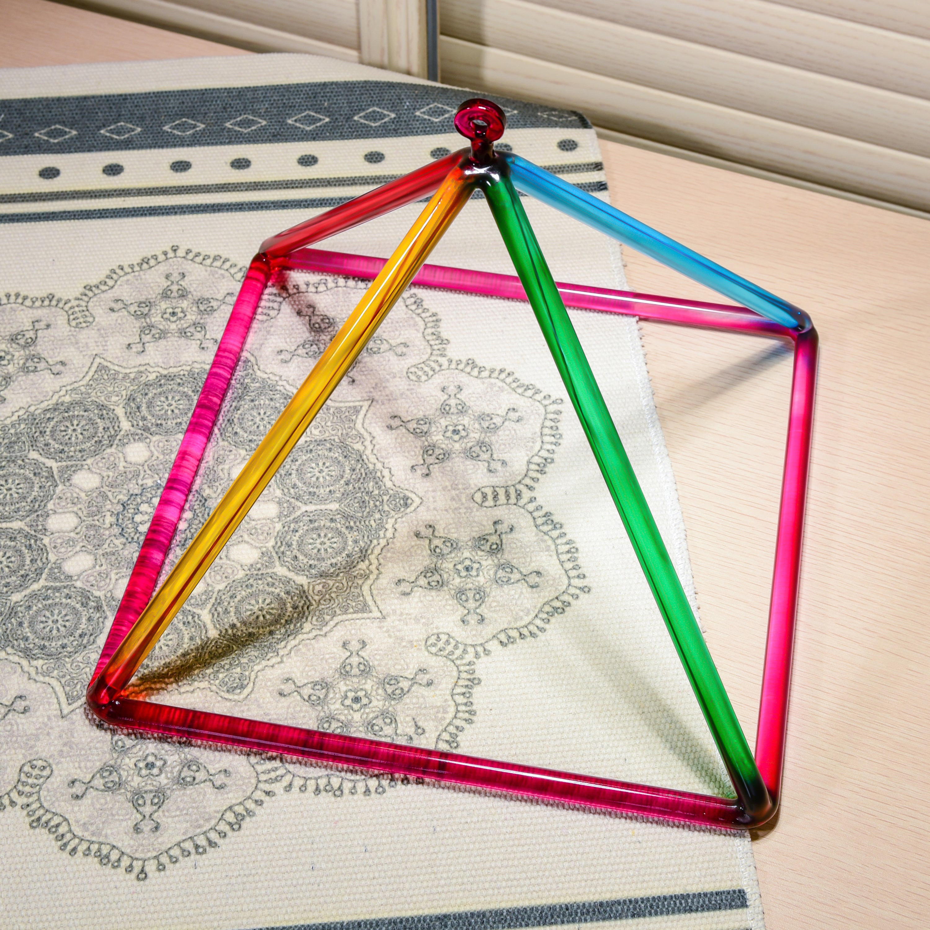 TOPFUND Rainbow Crystal Singing Pyramids - TOPFUND Crystal Singing Bowl