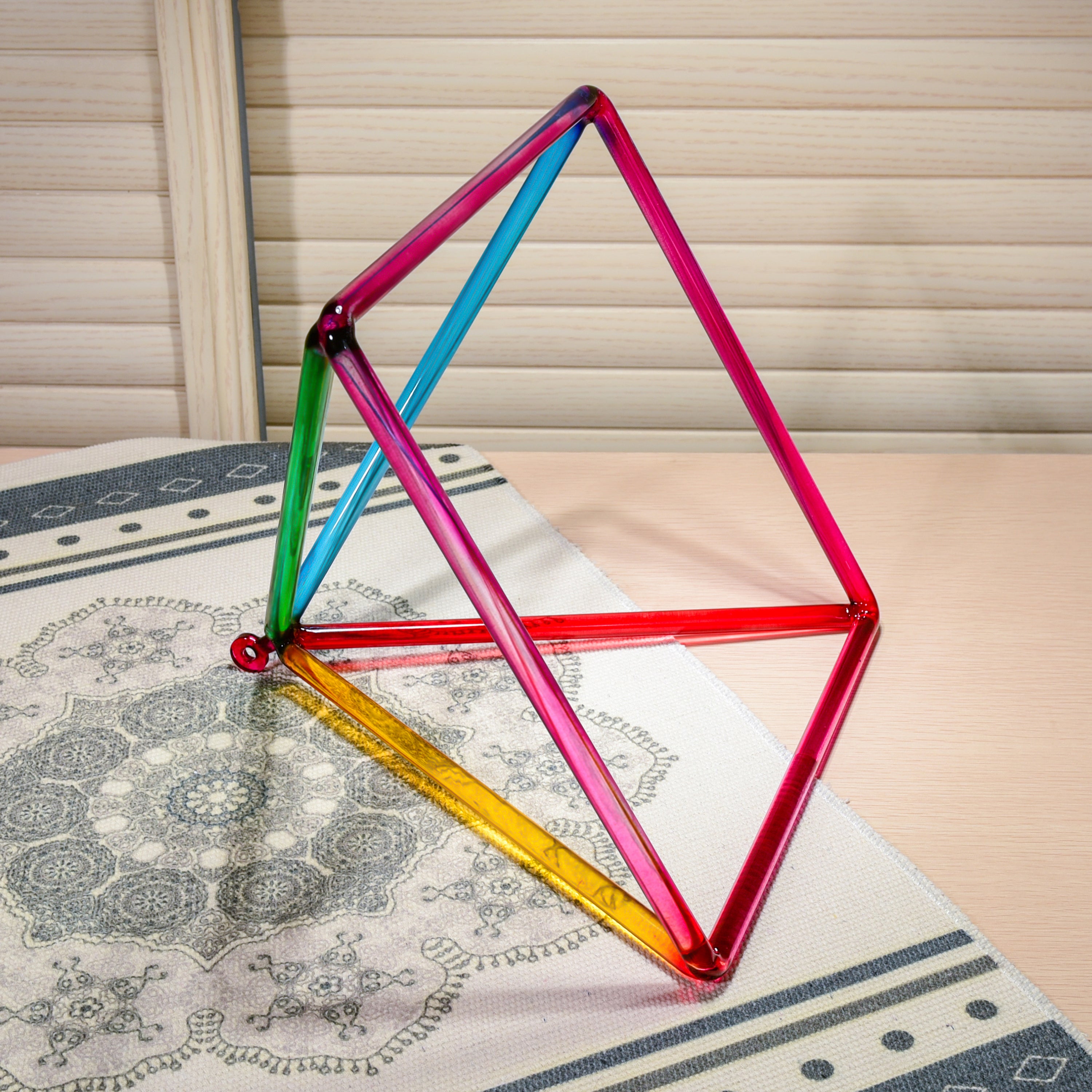 TOPFUND Rainbow Crystal Singing Pyramids - TOPFUND Crystal Singing Bowl