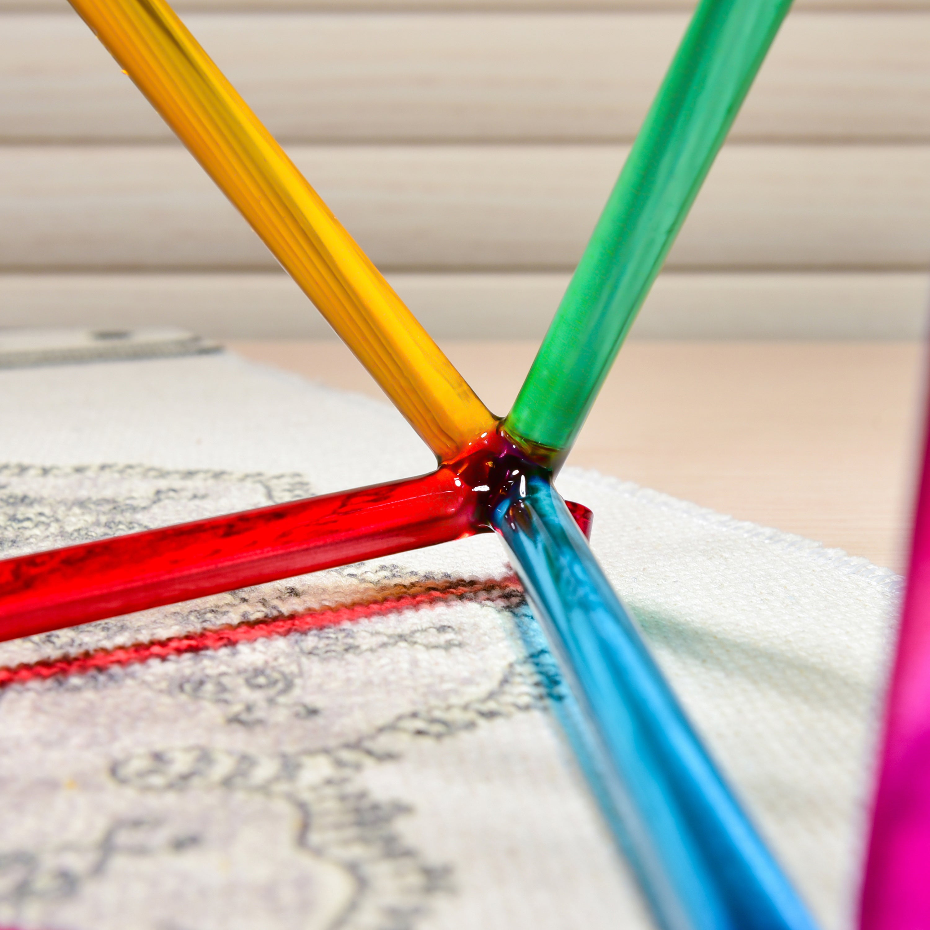 TOPFUND Rainbow Crystal Singing Pyramids - TOPFUND Crystal Singing Bowl
