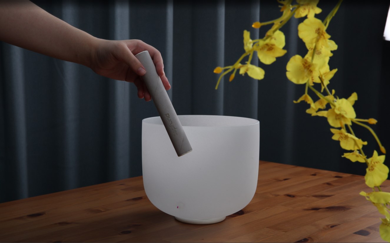 TOPFUND 432 Hz Chakra C Note Crystal Singing Bowl Root 10 inch - TOPFUND Crystal Singing Bowl