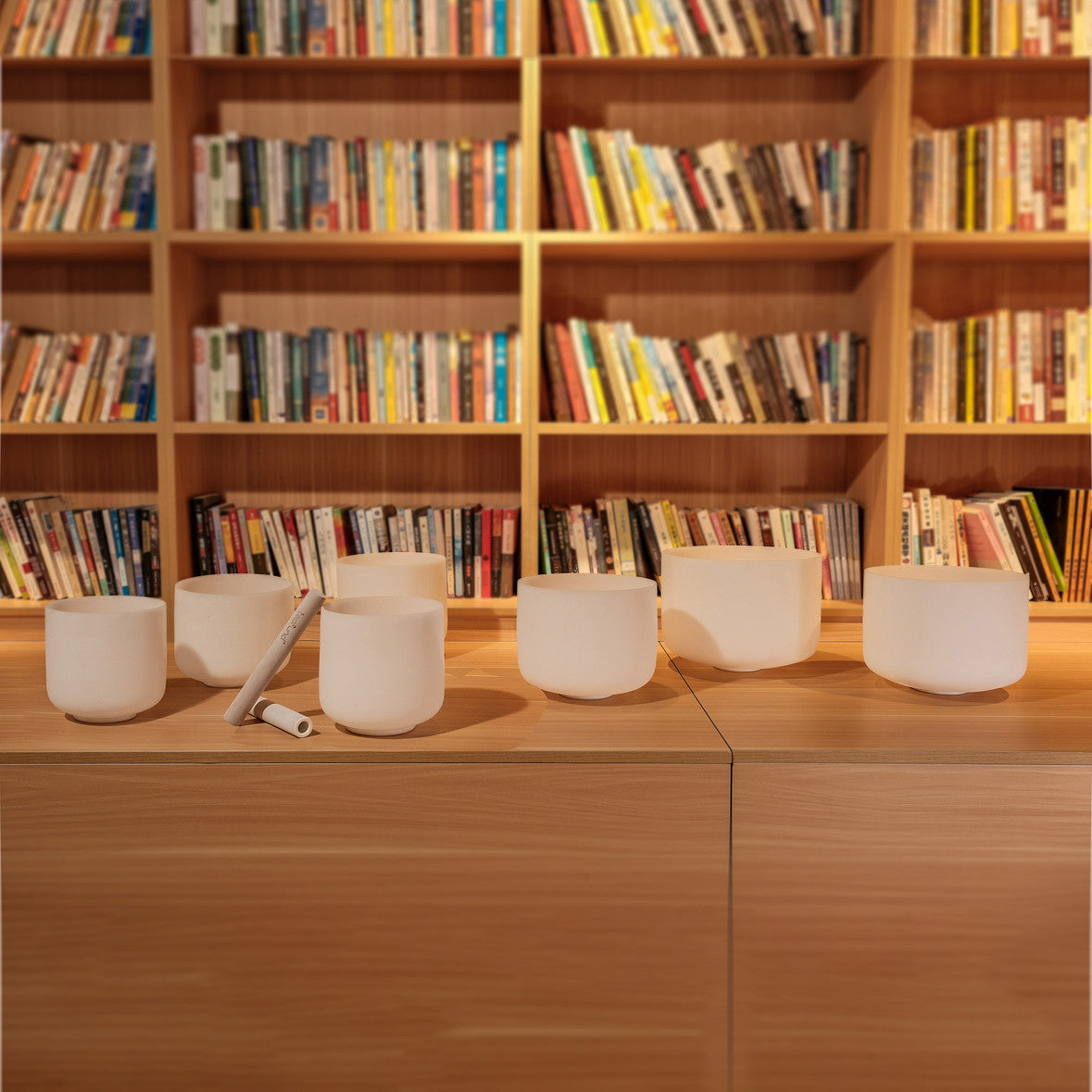 TOPFUND 432Hz 7-12 inch Set of 7 Crystal Singing Bowls - TOPFUND Crystal Singing Bowl