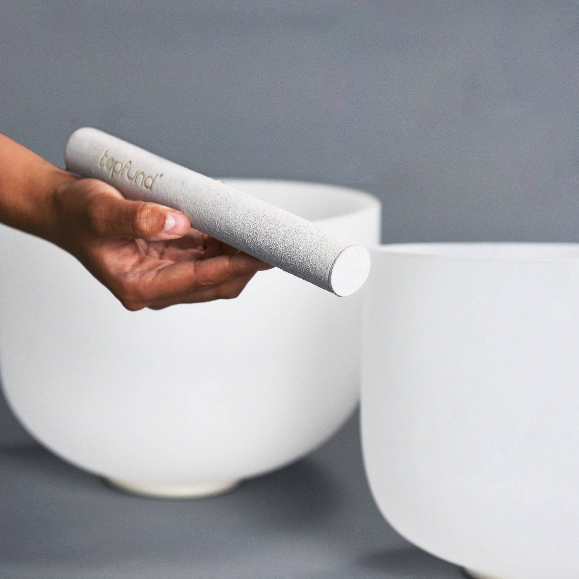 Crystal Singing Bowl Solfeggio Frequency 8 inch - TOPFUND Crystal Singing Bowl