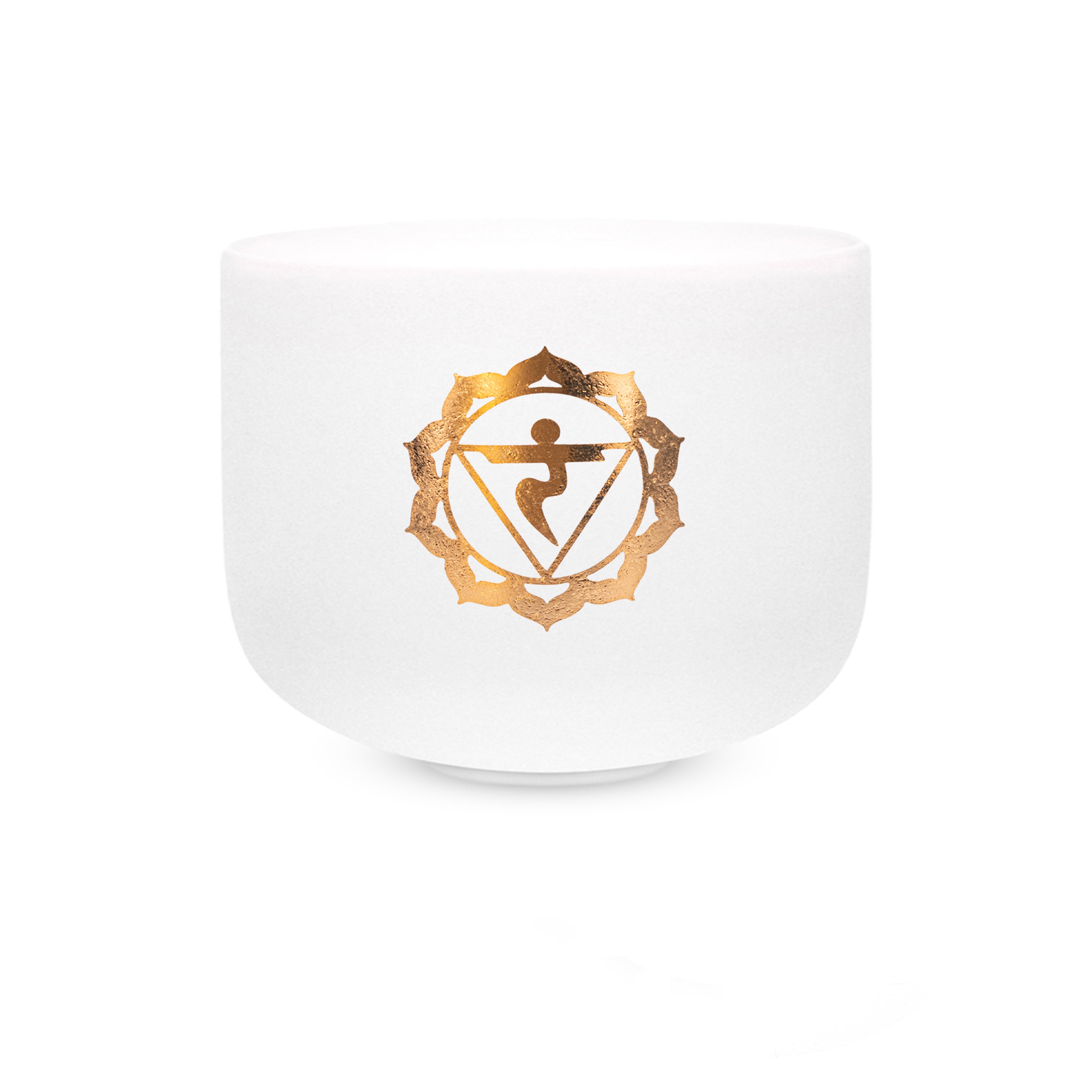 TOPFUND 432 Hz Set of 7 Gold Chakra Pattern Crystal Singing Bowls 6-12 inch with Heavy Duty Carrying Cases and Singing Bowl Mallets