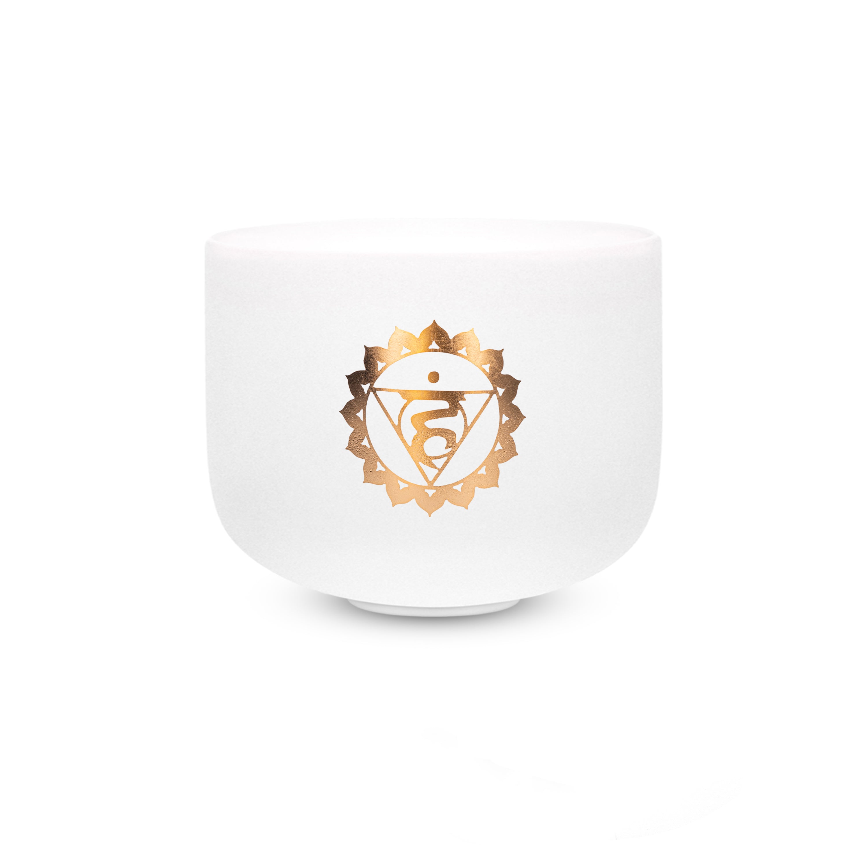 TOPFUND 432 Hz Set of 7 Gold Chakra Pattern Crystal Singing Bowls 6-12 inch with Heavy Duty Carrying Cases and Singing Bowl Mallets