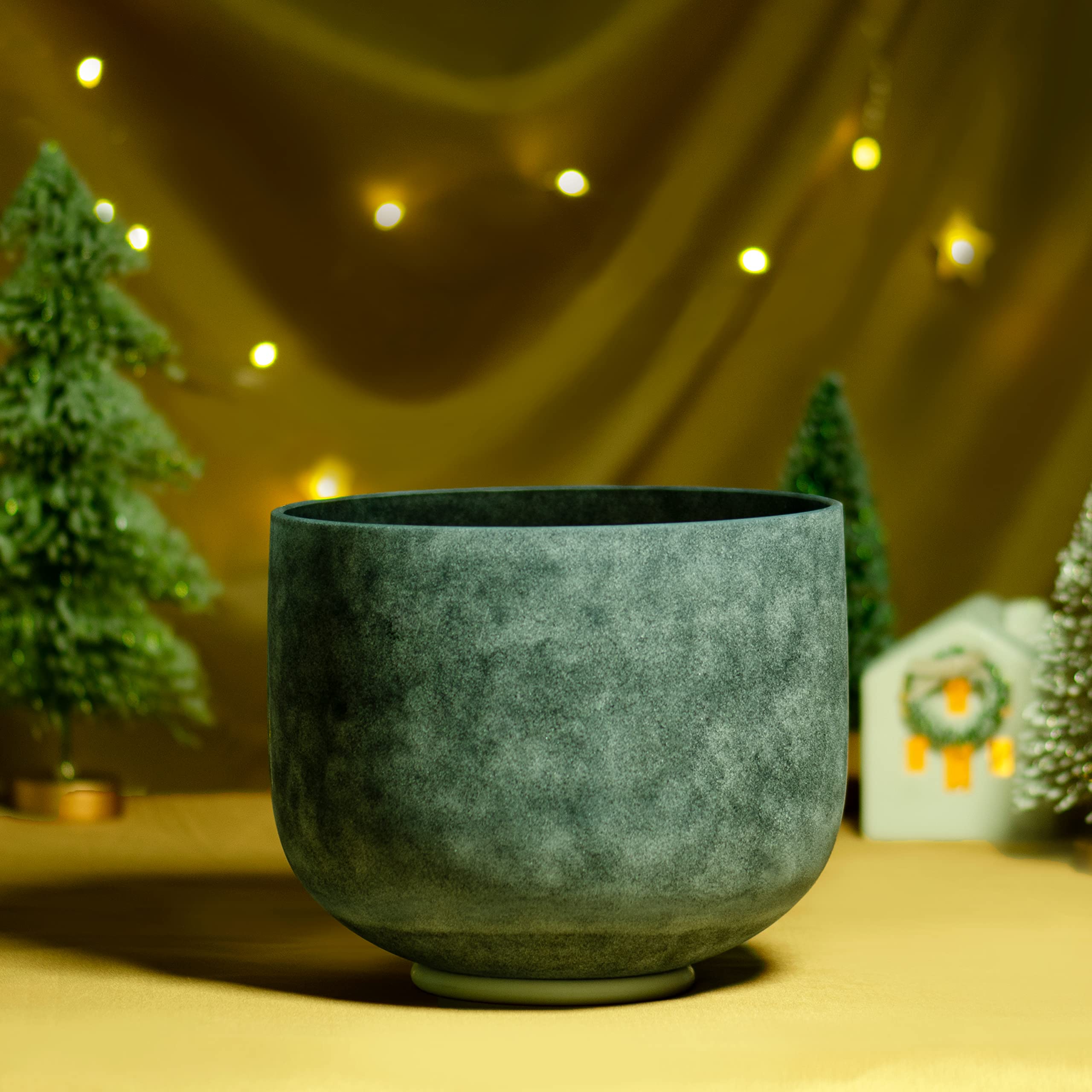 TOPFUND Moldavite Fusion Crystal Singing Bowl - TOPFUND Crystal Singing Bowl