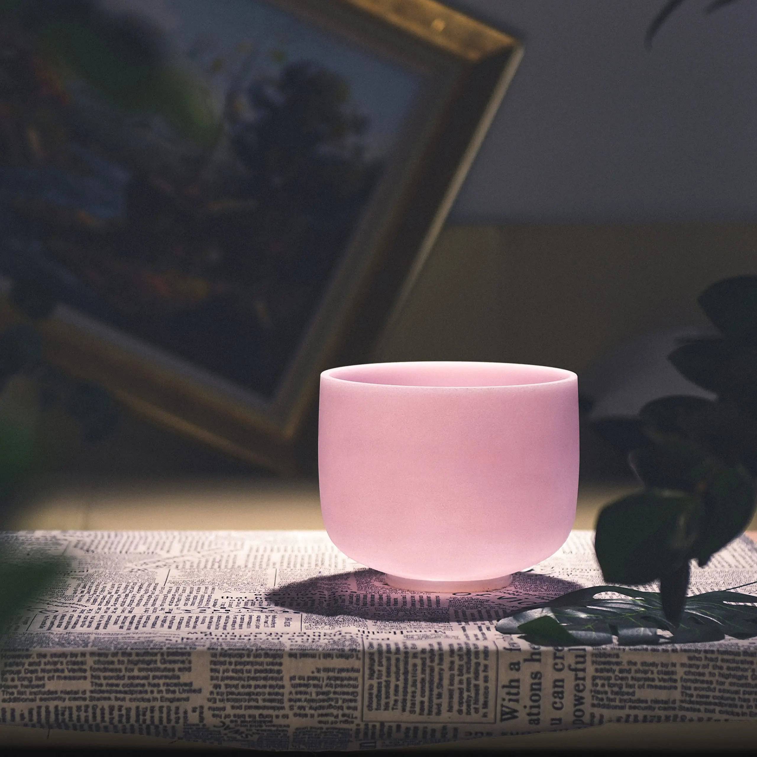 TOPFUND Morganite Fusion Crystal Singing Bowl - TOPFUND Crystal Singing Bowl