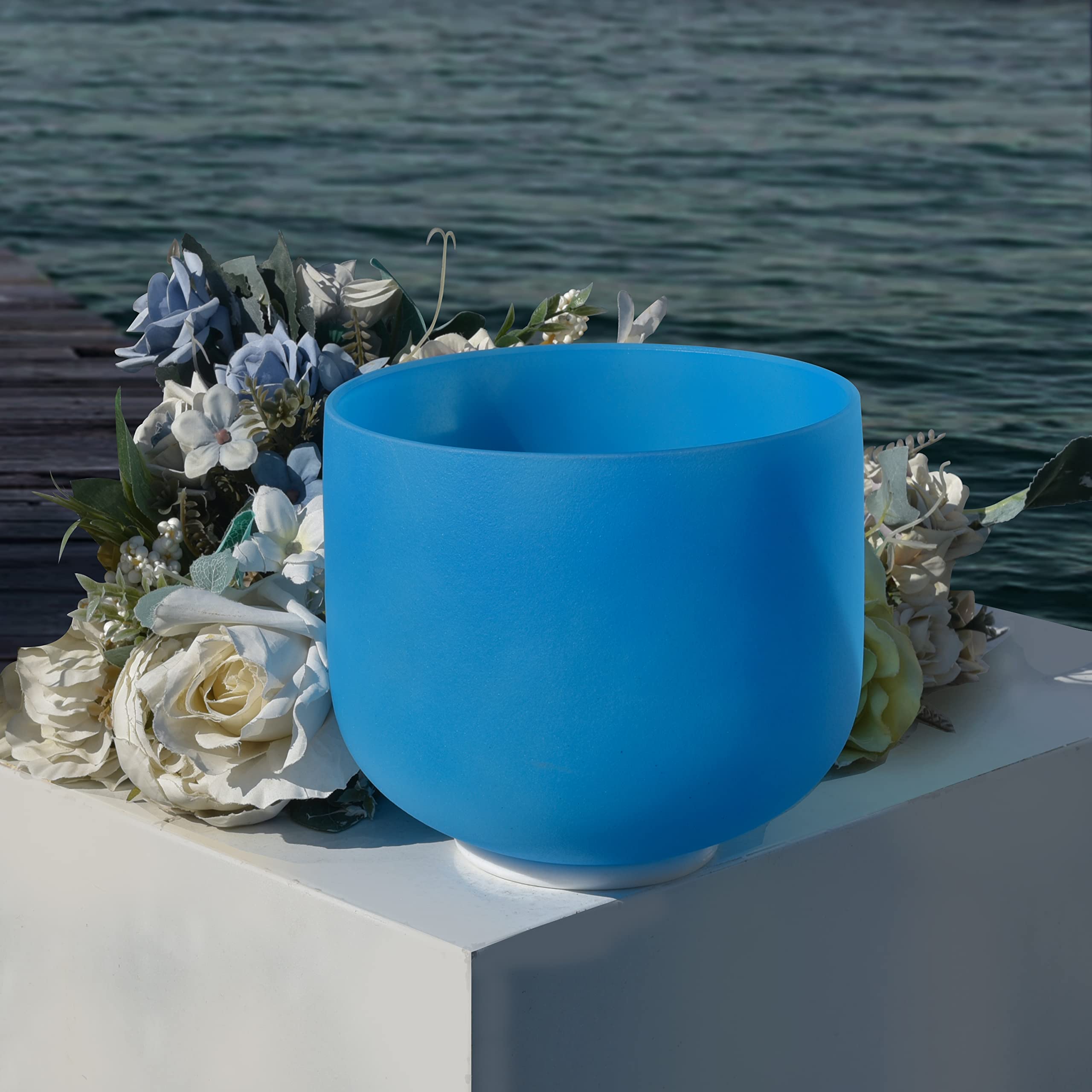 TOPFUND Blue G# Note Crystal Singing Bowl Zeal Chakra - TOPFUND Crystal Singing Bowl