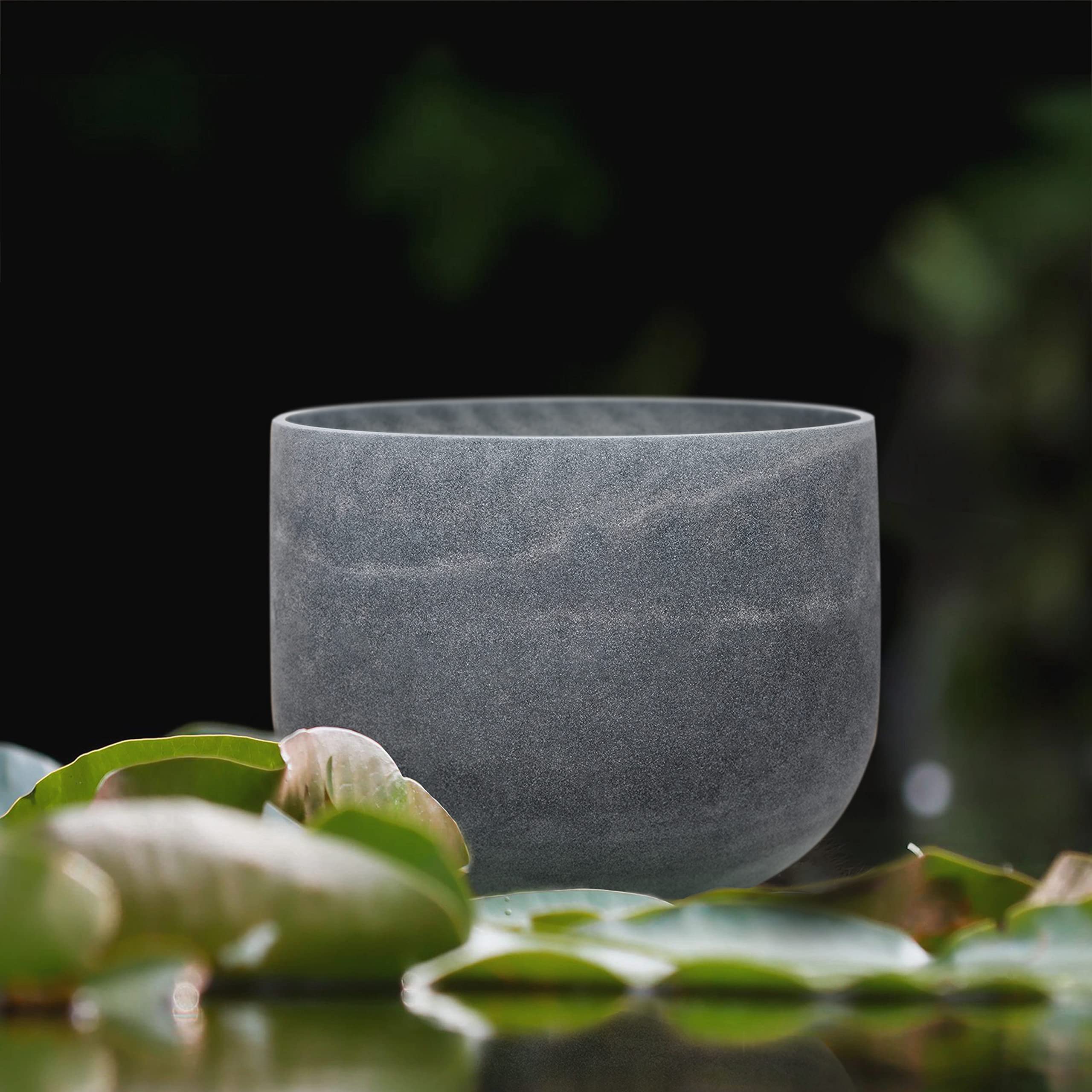 TOPFUND 10 inch C# Note Moldavite Fusion Crystal Singing Bowl Adrenals Chakra - TOPFUND Crystal Singing Bowl