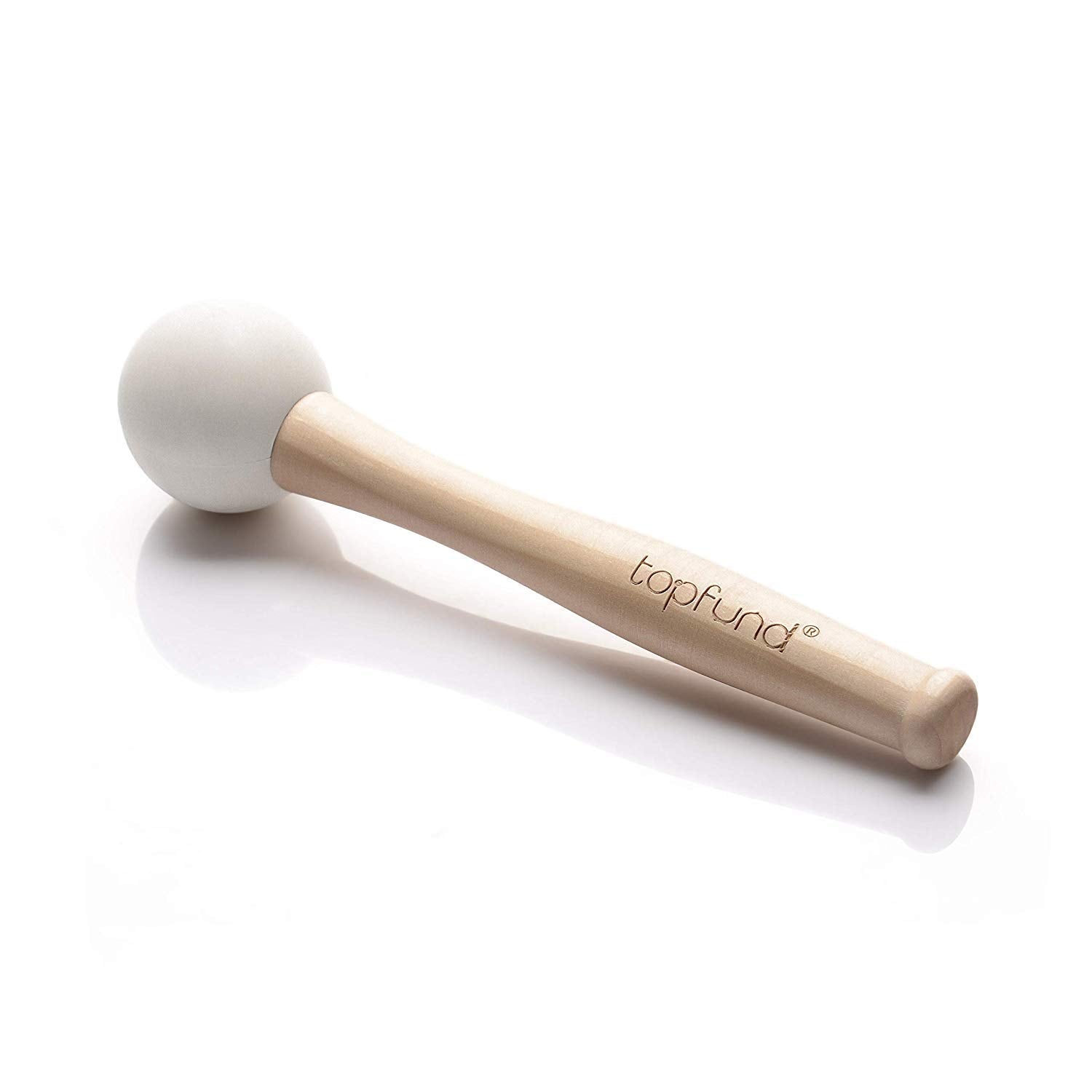 TOPFUND Crystal Singing Bowl Rubber Mallet with Suede Bundle Pocket - TOPFUND Crystal Singing Bowl