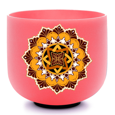 TOPFUND Hand-drawn Crystal Singing Bowl Tibetan Color Series - TOPFUND Crystal Singing Bowl