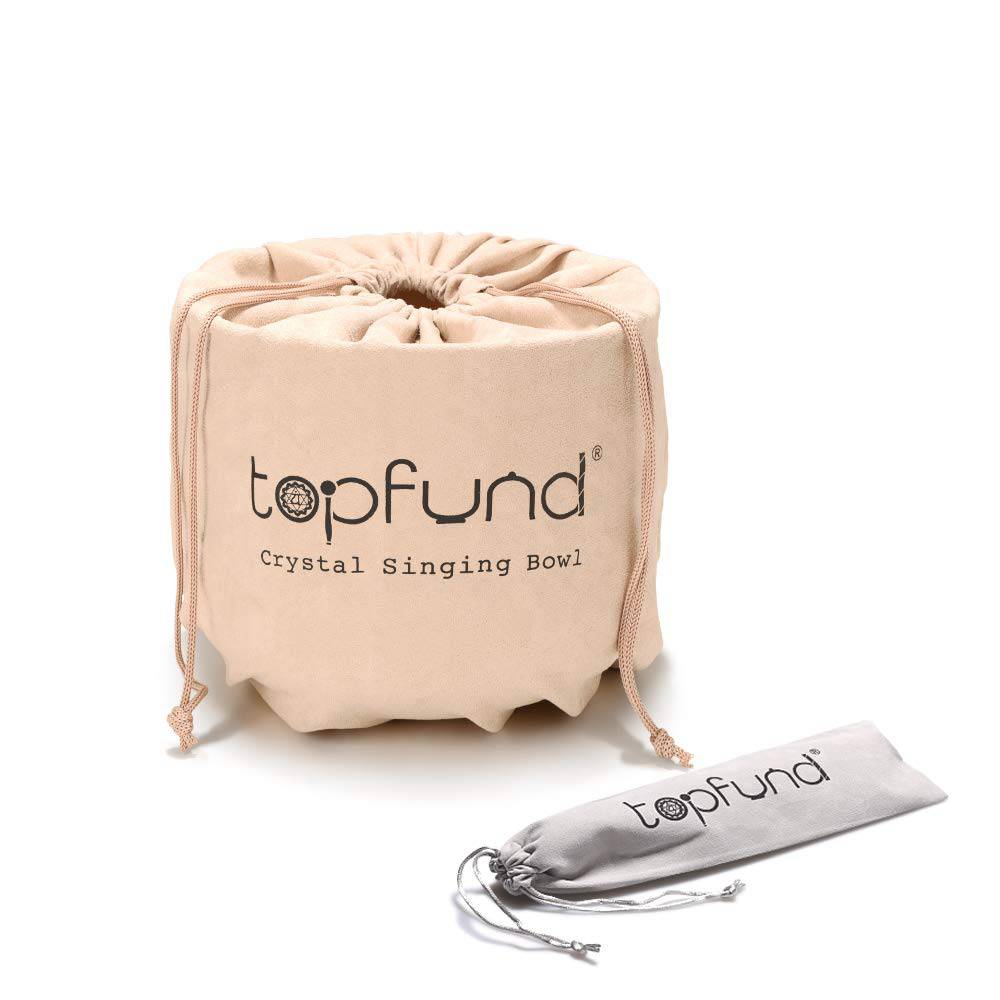 TOPFUND Red C Note Crystal Singing Bowl Root Chakra - TOPFUND Crystal Singing Bowl