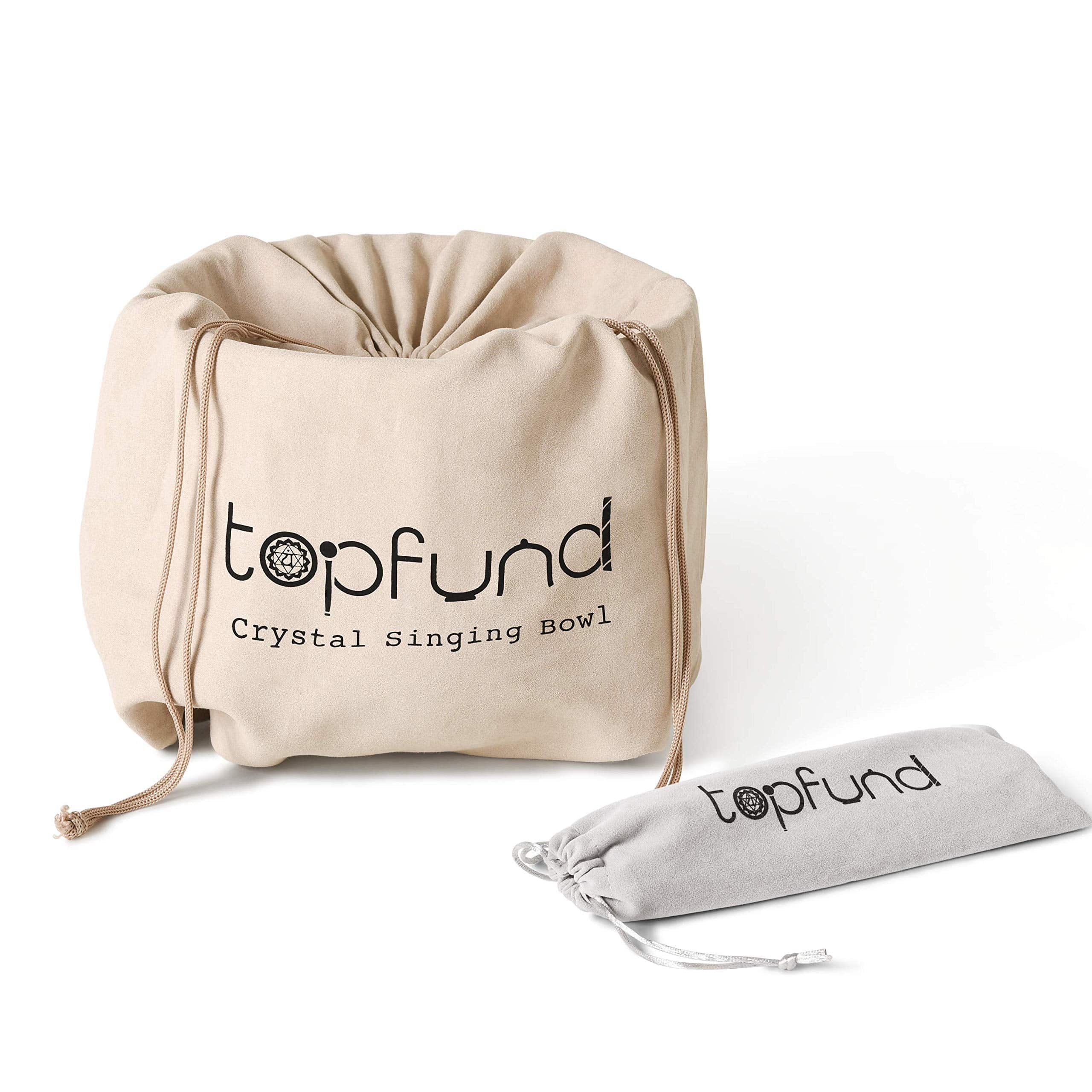 TOPFUND 8 inch C Note Crystal Singing Bowl Root Chakra - TOPFUND Crystal Singing Bowl