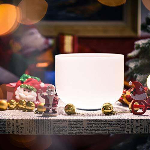 TOPFUND 8 inch Crystal Singing Bowl E Note - TOPFUND Crystal Singing Bowl