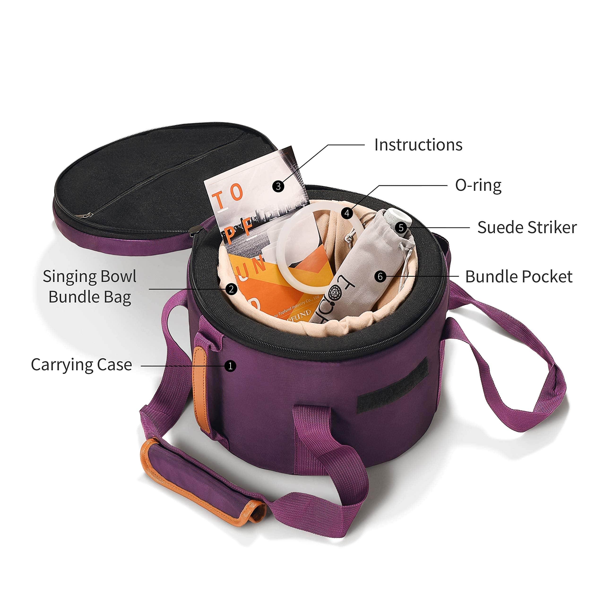 TOPFUND 8 inch G Note Crystal Singing Bowl Throat Chakra - TOPFUND Crystal Singing Bowl