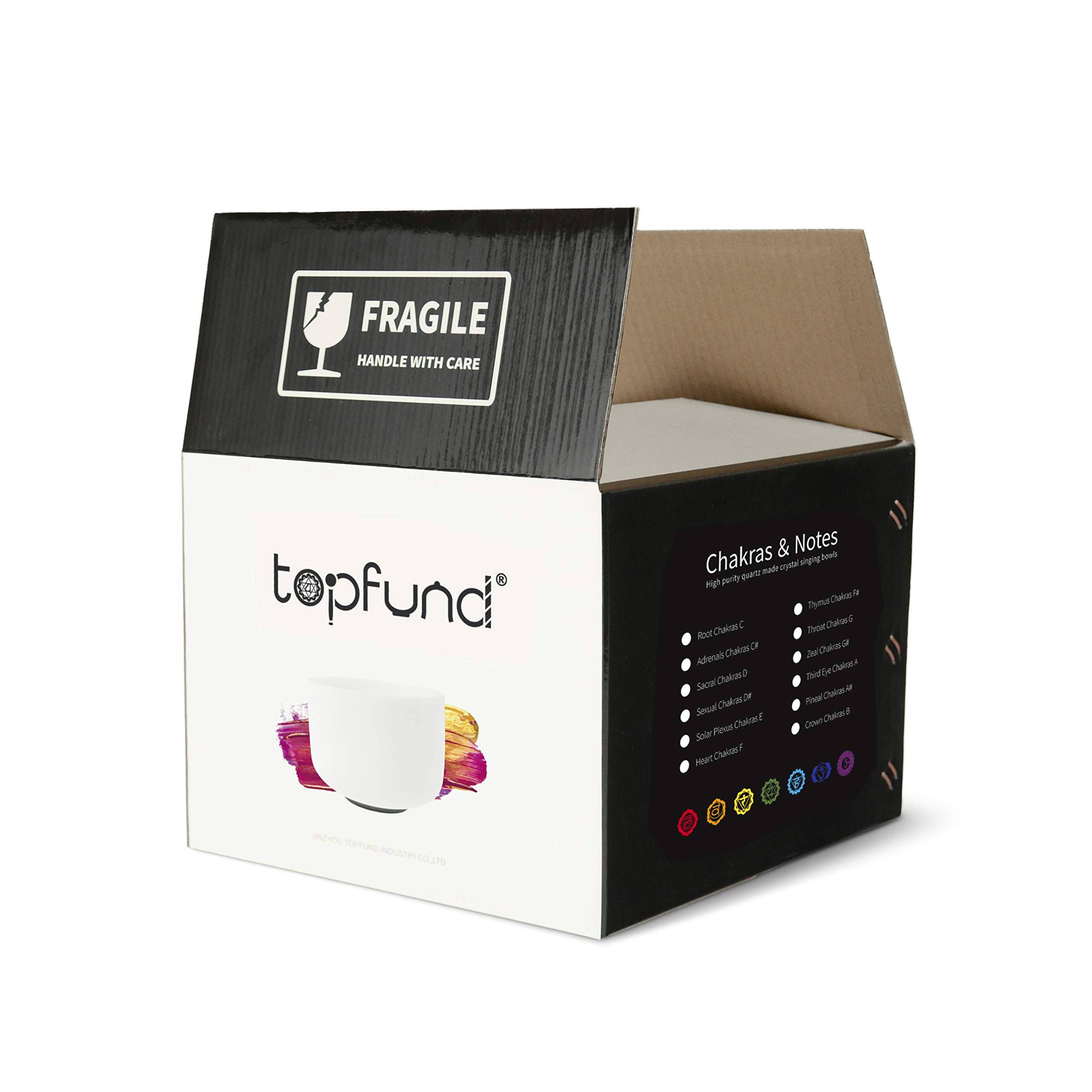 TOPFUND 8 inch Purple Perfect Pitch B note Crown Chakra Crystal Singing Bowl - TOPFUND Crystal Singing Bowl