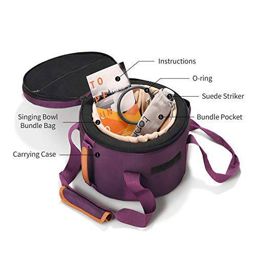 TOPFUND 9 inch Crystal Singing Bowl C Note Root Chakra - TOPFUND Crystal Singing Bowl