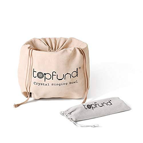 TOPFUND 9 inch Crystal Singing Bowl C Note Root Chakra - TOPFUND Crystal Singing Bowl
