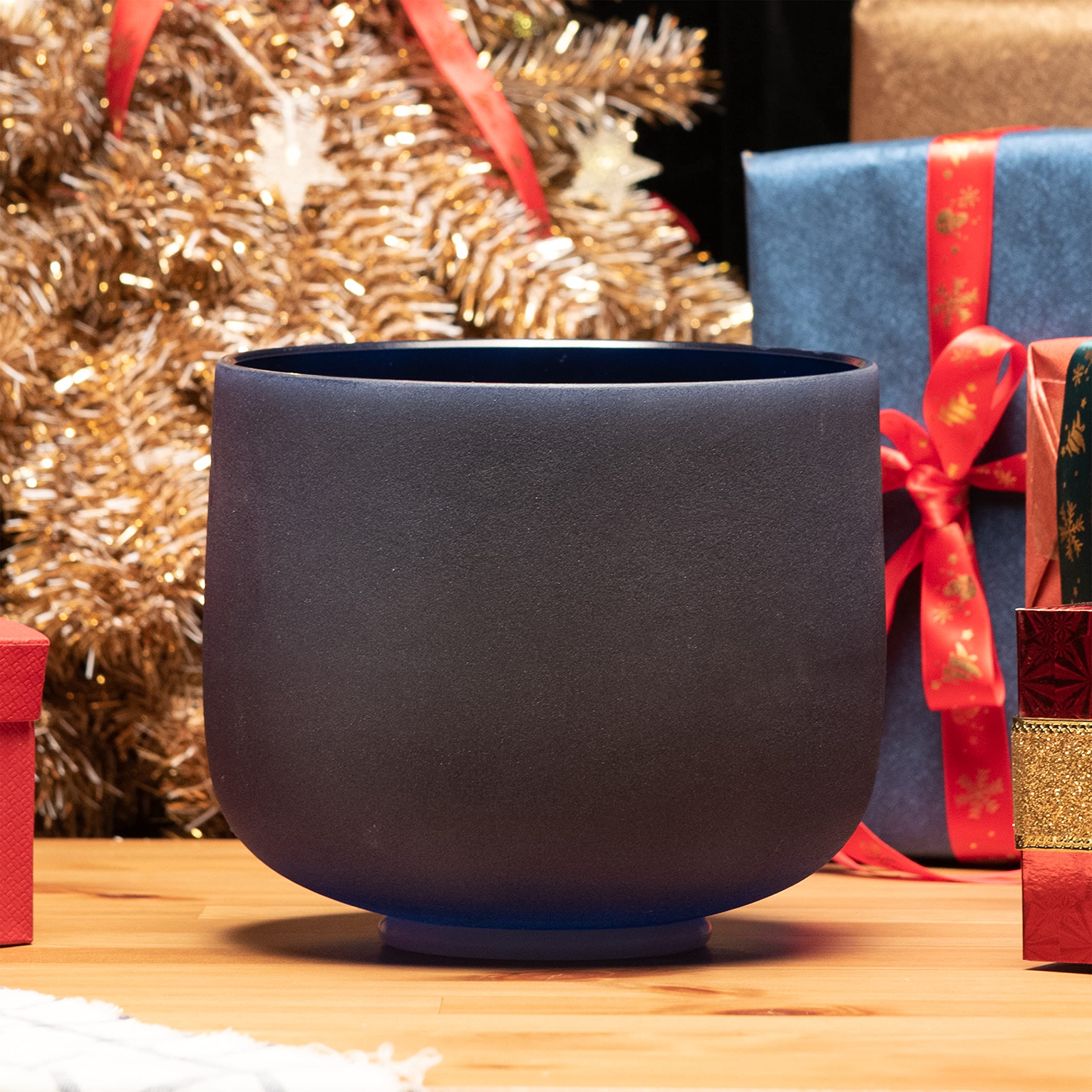 TOPFUND Black A Note Crystal Singing Bowl Third Eye Chakra 12 inch - TOPFUND Crystal Singing Bowl