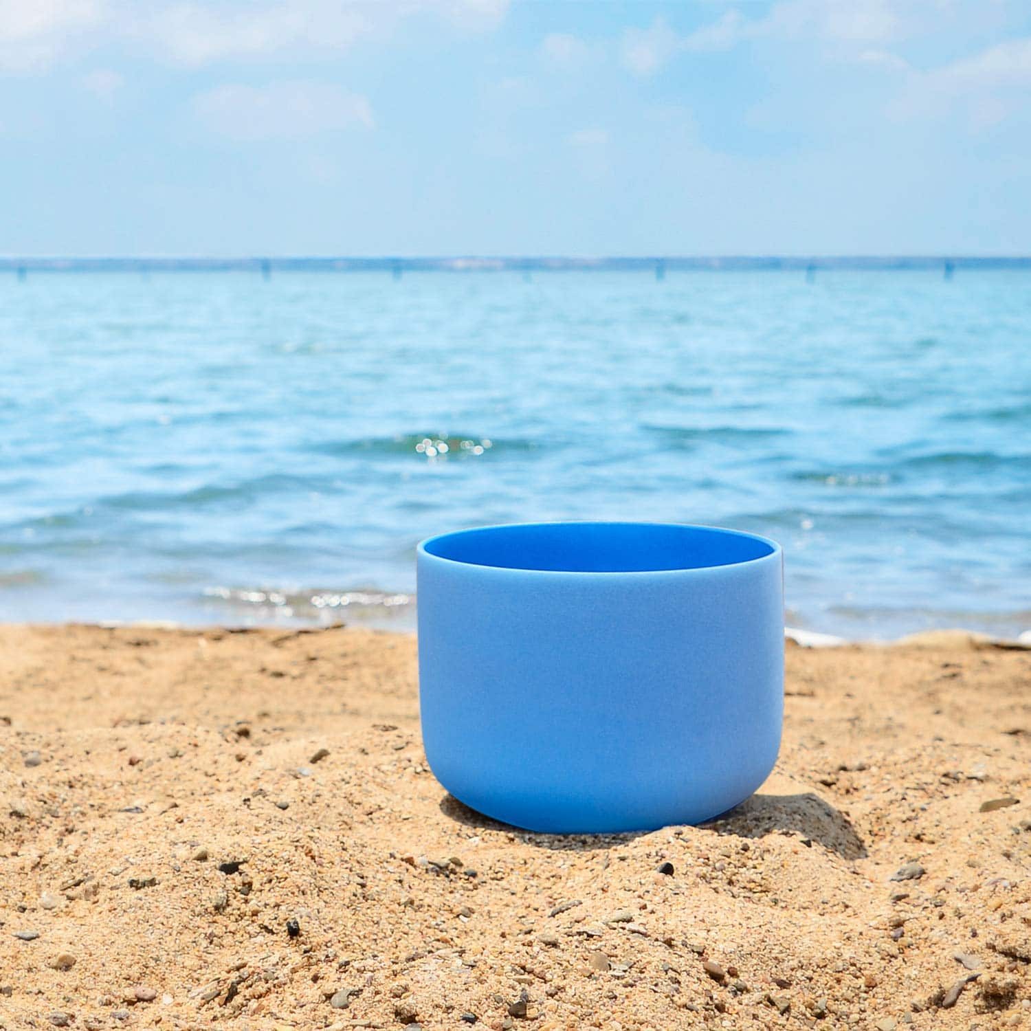 TOPFUND Blue G# Note Crystal Singing Bowl Zeal Chakra 10 inch - TOPFUND Crystal Singing Bowl