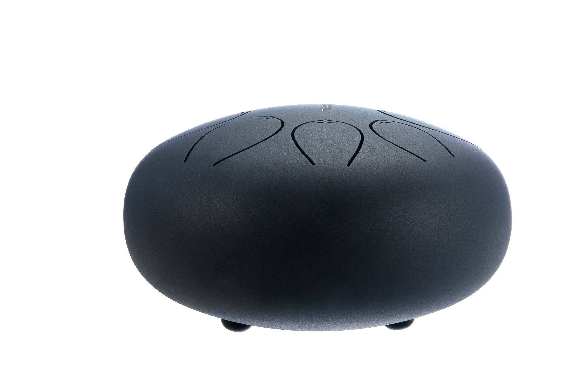 TOPFUND C Major Steel Tongue Drum Matt Black Colored 12 Inch - TOPFUND Crystal Singing Bowl