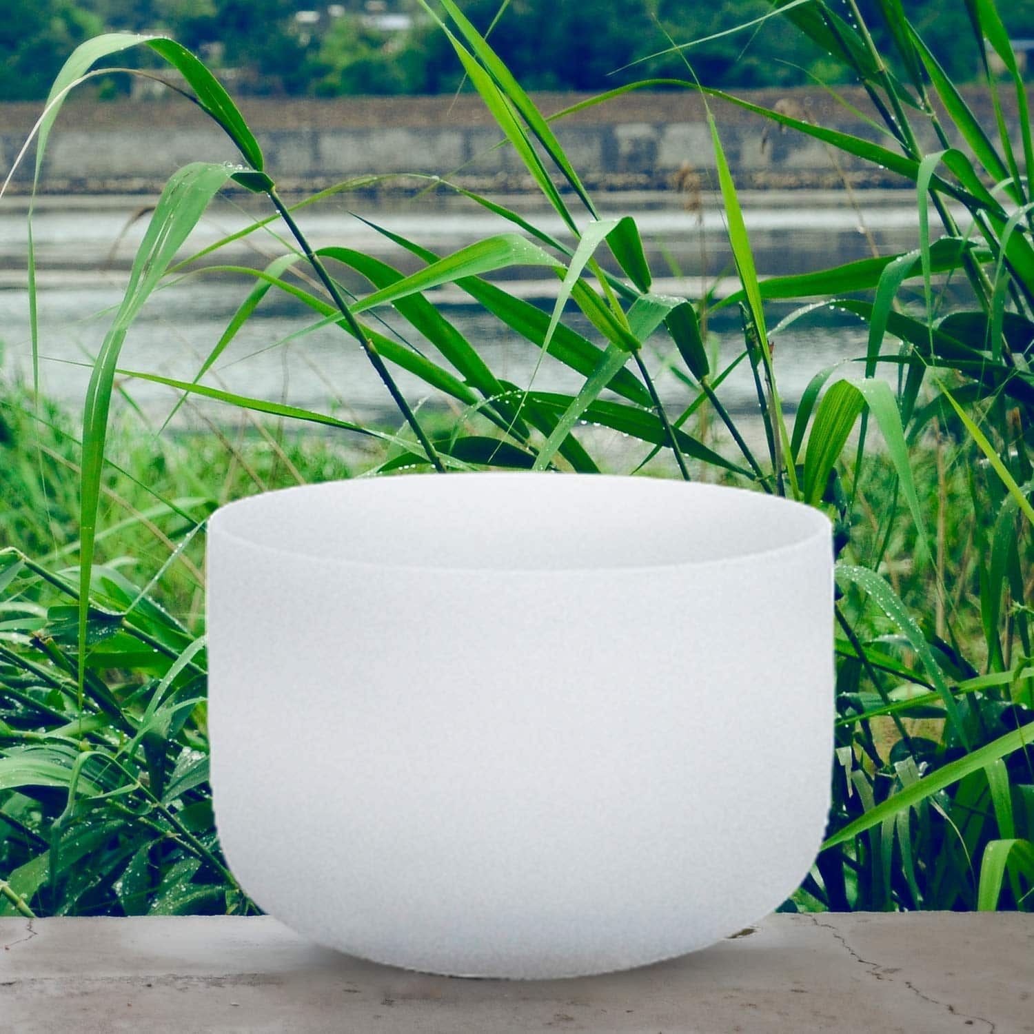 TOPFUND G Note Crystal Singing Bowl Throat Chakra 13 inch - TOPFUND Crystal Singing Bowl