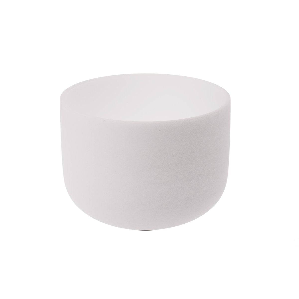 TOPFUND G# Note Zeal 5th Chakra Frosted Quartz Crystal Singing Bowl 18 Inch - TOPFUND Crystal Singing Bowl