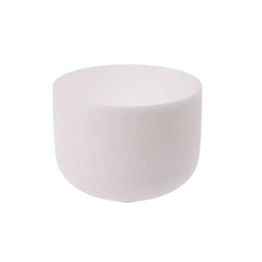 TOPFUND G# Note Zeal 5th Chakra Frosted Quartz Crystal Singing Bowl 18 Inch - TOPFUND Crystal Singing Bowl