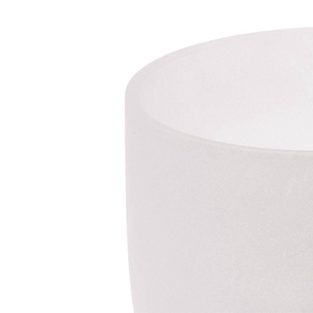 TOPFUND G# Note Zeal 5th Chakra Frosted Quartz Crystal Singing Bowl 18 Inch - TOPFUND Crystal Singing Bowl