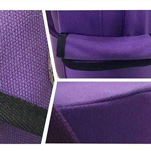 TOPFUND Purple Heavy Duty Canvas Crystal Singing Bowl Case for Hand Hold Crystal Healing Sound Bowls 8 inch - TOPFUND Crystal Singing Bowl