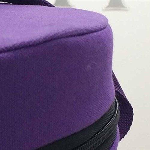 TOPFUND Purple Heavy Duty Canvas Crystal Singing Bowl Case for Hand Hold Crystal Healing Sound Bowls 8 inch - TOPFUND Crystal Singing Bowl