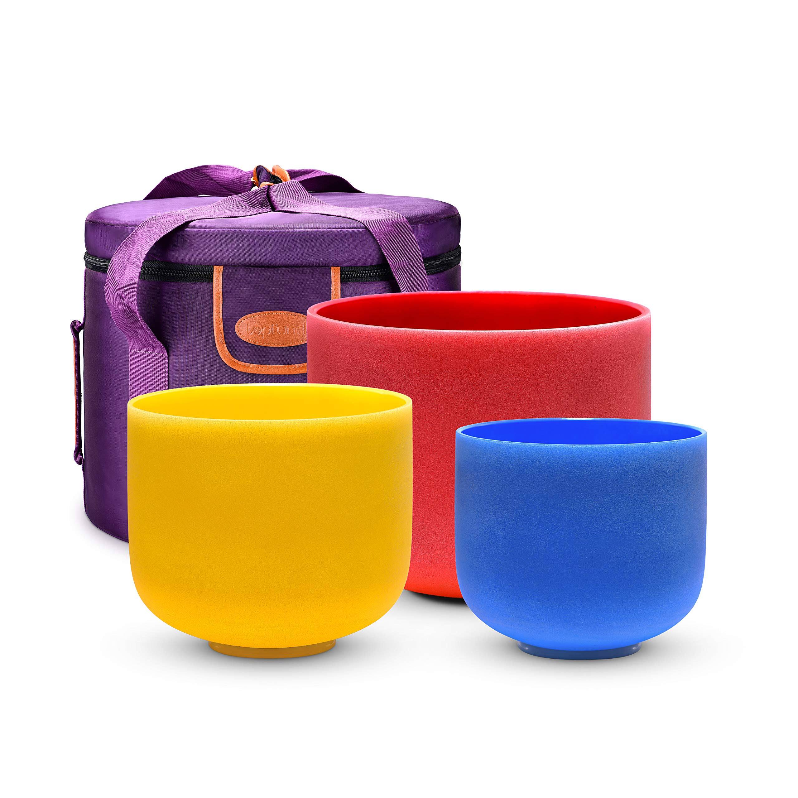 Crystal Singing Bowl Sets TOPFUND Crystal Singing Bowl